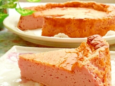 紫いも粉で★紫いものチーズケーキ